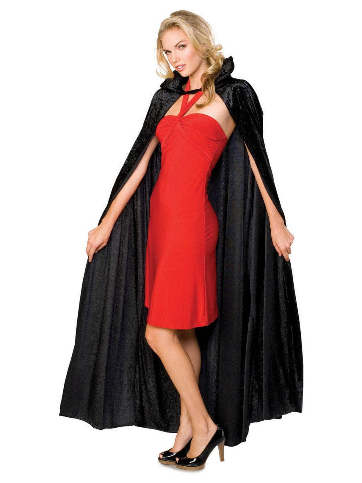 Adult Long Black Velvet Cape