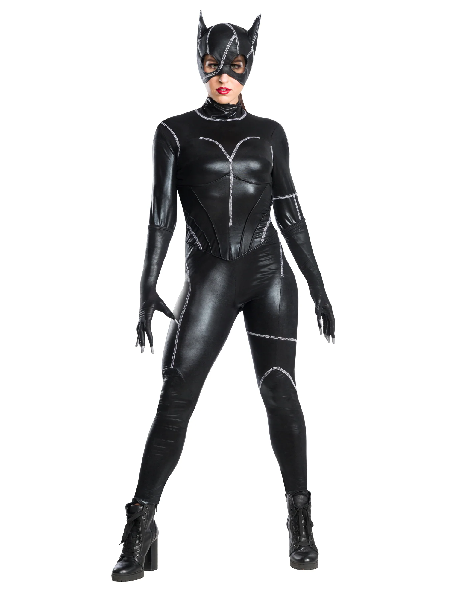 Women's 1990's Batman Catwoman Costume with Mask
