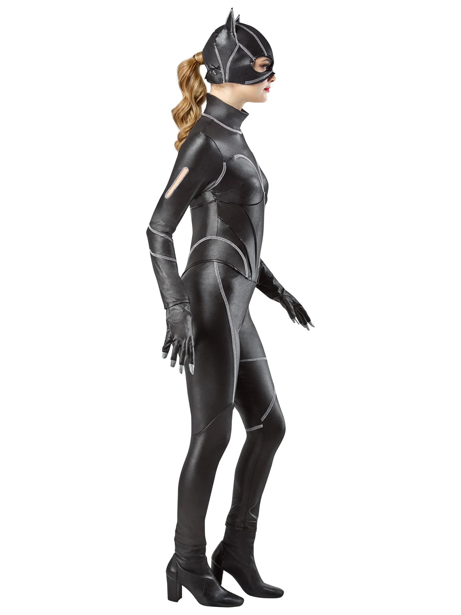 Women's 1990's Batman Catwoman Costume with Mask - Image 4