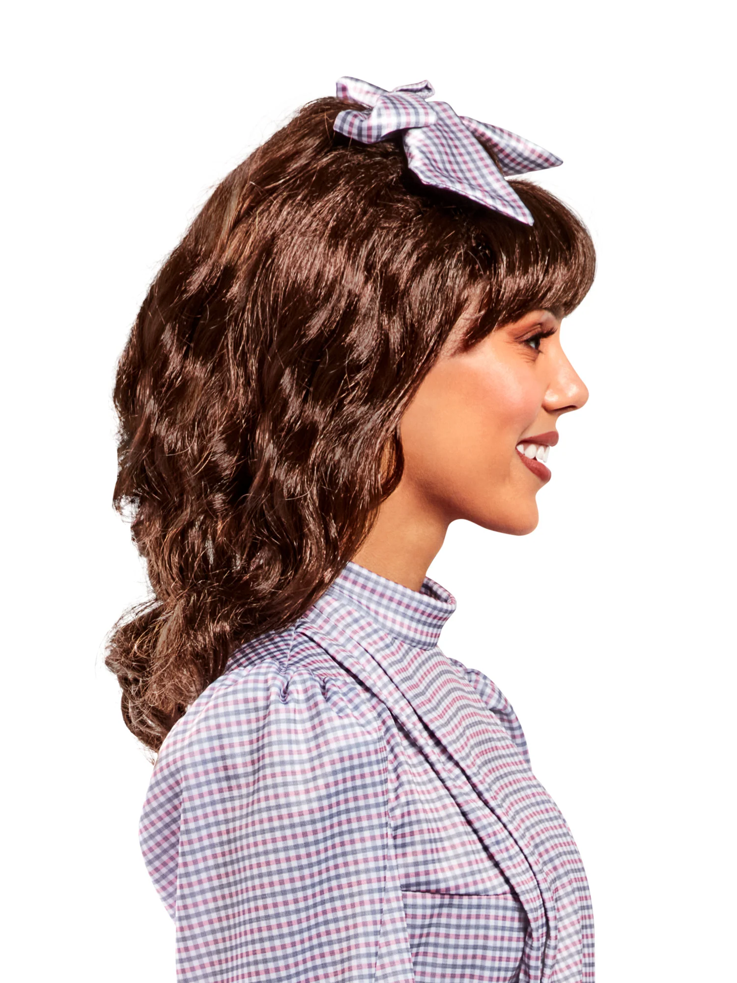 Women's American Girl Samantha Parkington Brown Wig with Bangs - Image 3