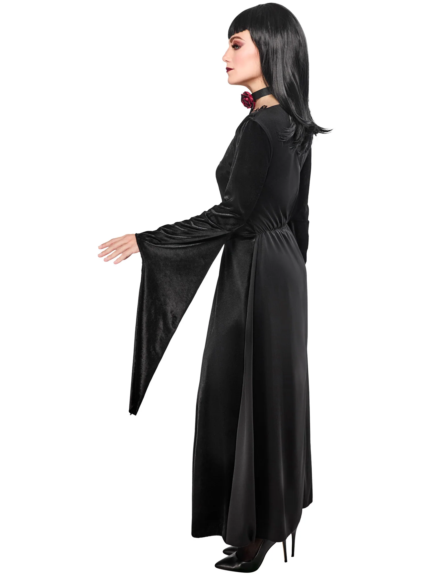 Women's Gothic Chic Dress with Choker - Image 4