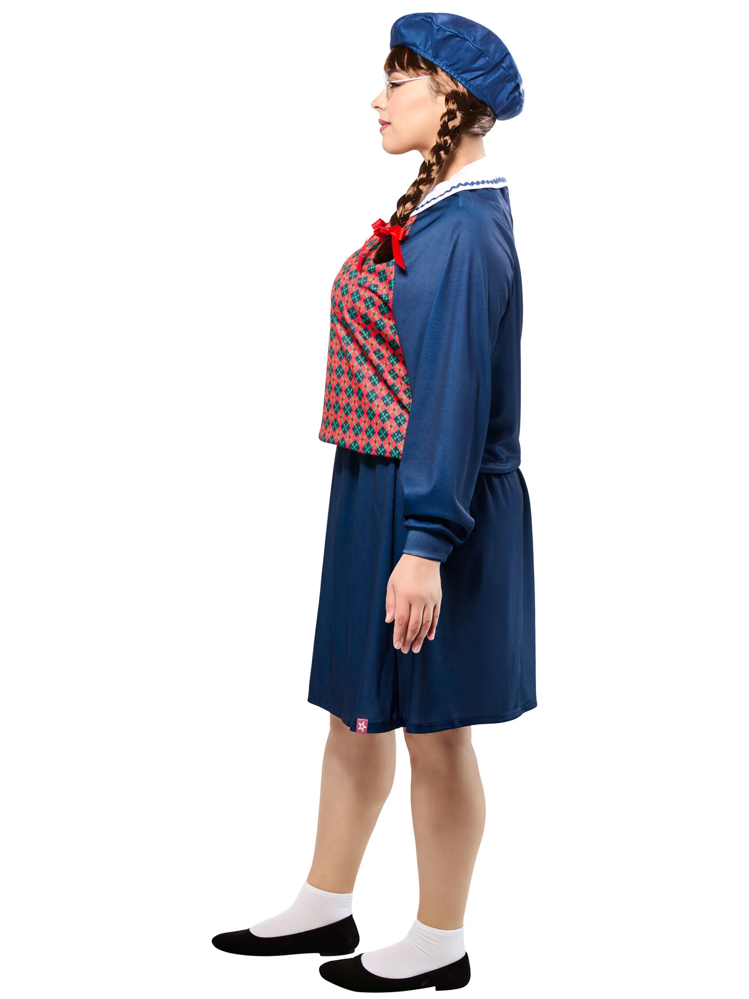Women's Plus Size American Girl Molly McIntire Dress with Beret Costume Set - Image 4