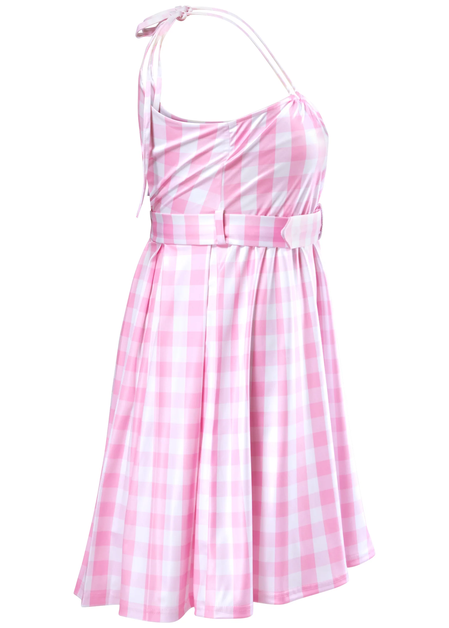 Women's Plus Size Barbie Movie Perfect Day Pink Gingham Dress - Image 6