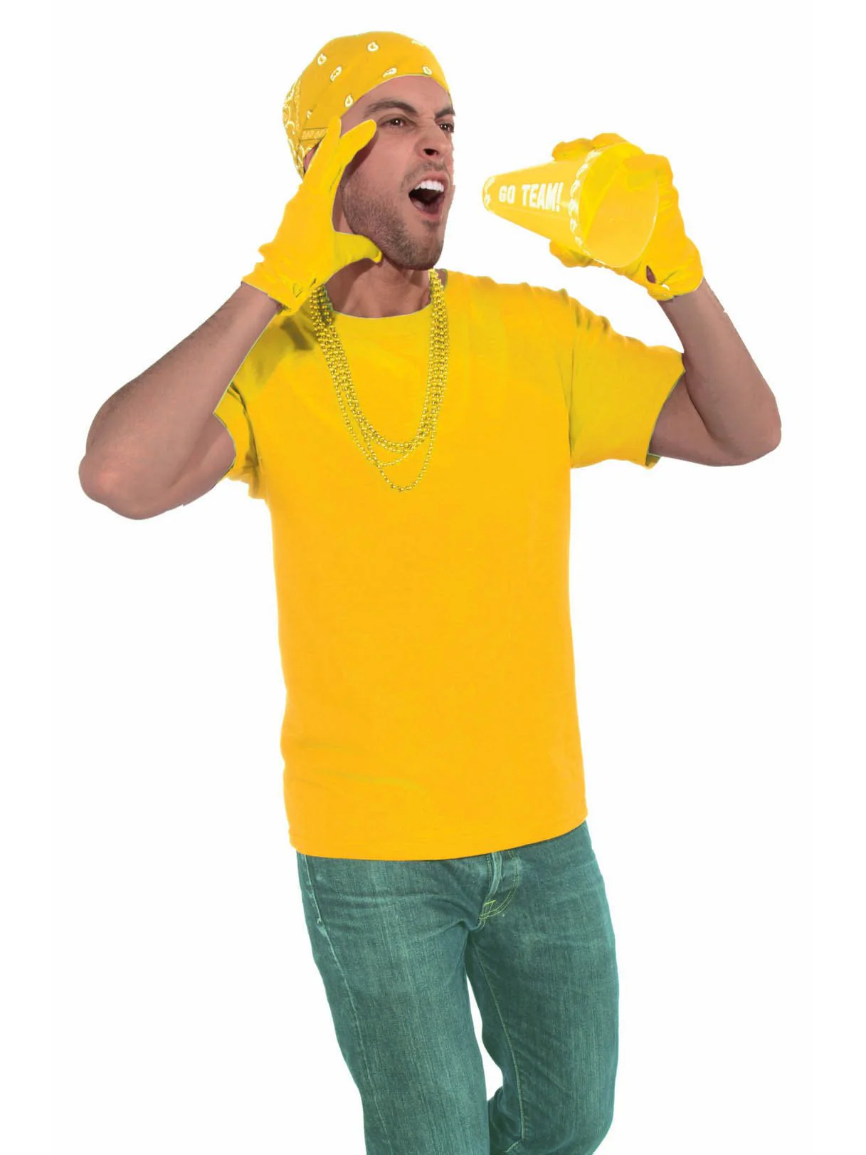 Yellow Pom-pom and Megaphone Cheerleader Set - Image 2
